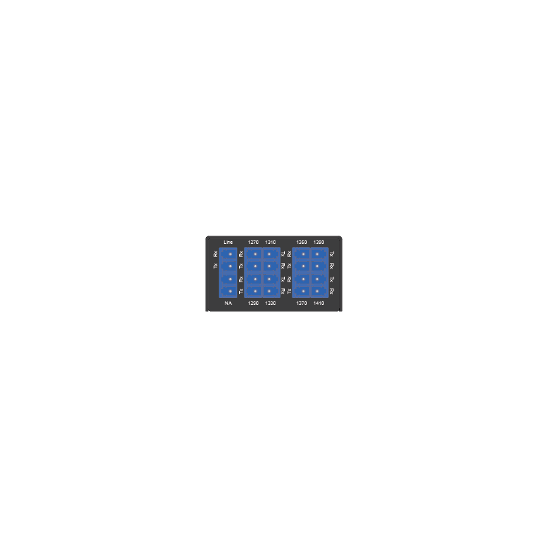 8 Channels, CWDM Mux Demux, 1270 - 1410 nm