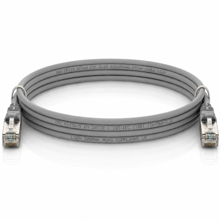CAT6A STP SLIM Network Cable, Grey