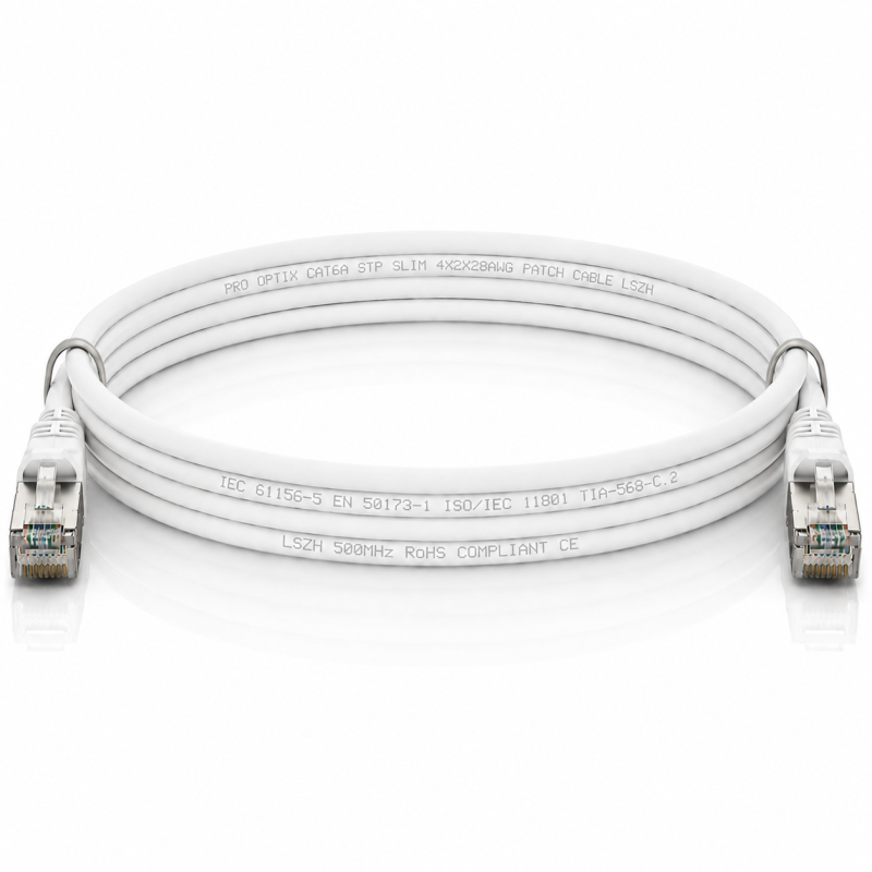 CAT6A STP Network Cable, White