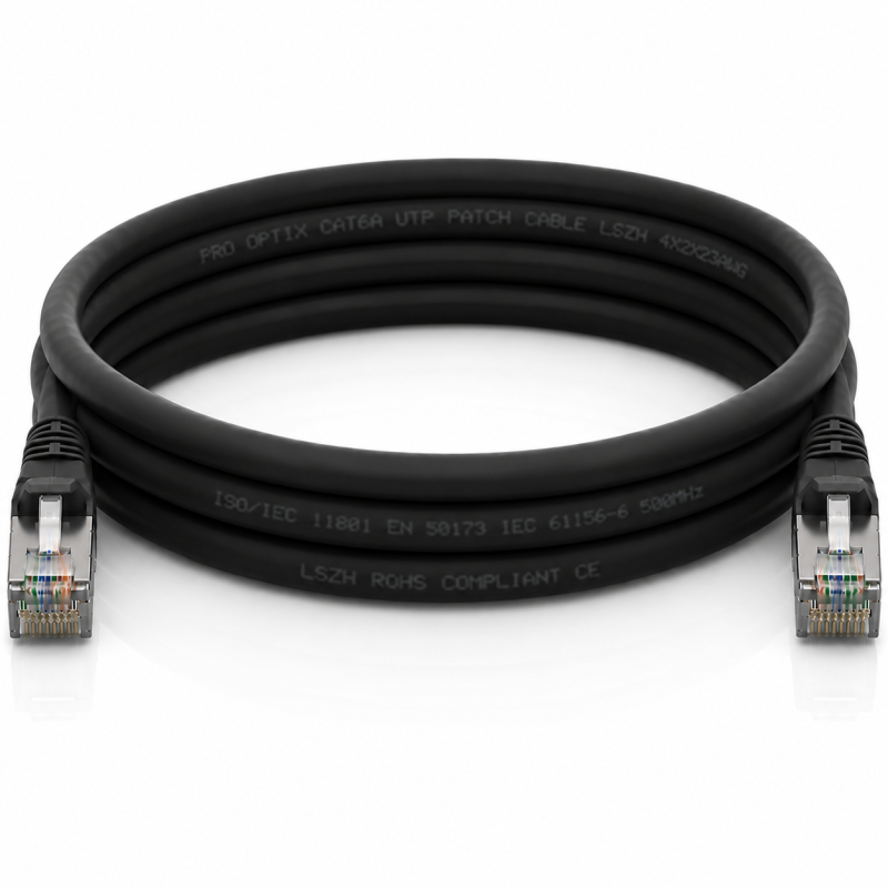 CAT6A UTP Network Cable, Black