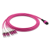 8 Fiber MPO-8 Female UPC to LC Duplex UPC OM4 Type A Breakout Cable