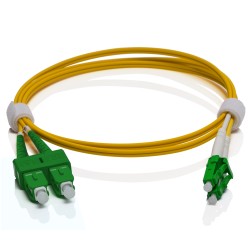 LC Duplex APC to SC Duplex APC OS2 Singlemode Cable