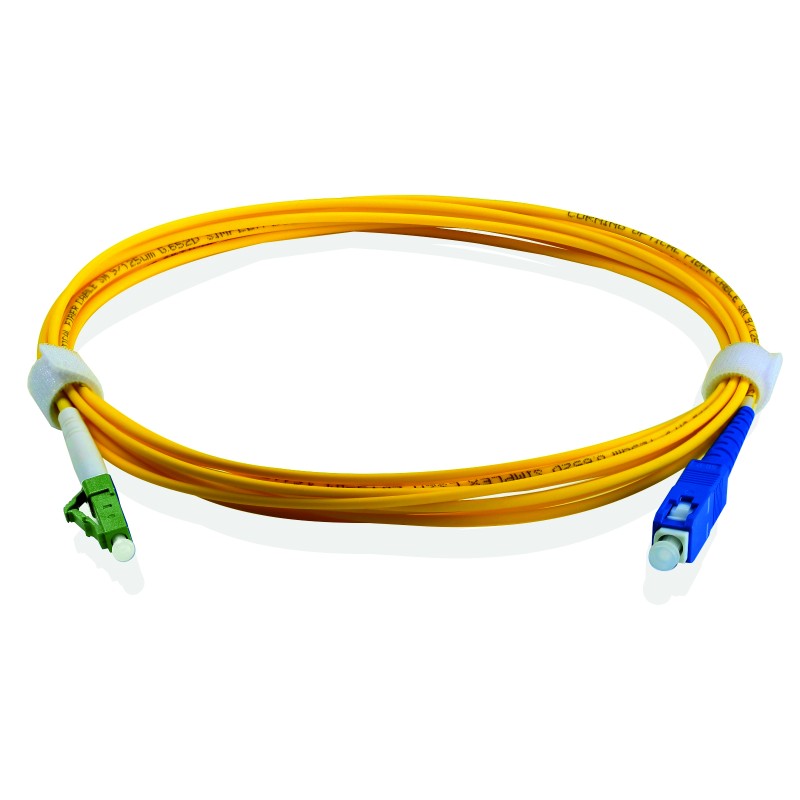LC Simplex APC to SC Simplex UPC OS2 Singlemode Cable