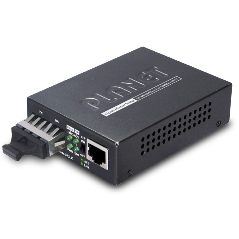 Planet 10/100/1000Base-T to 1000Base-SX 220/550m Media Converter
