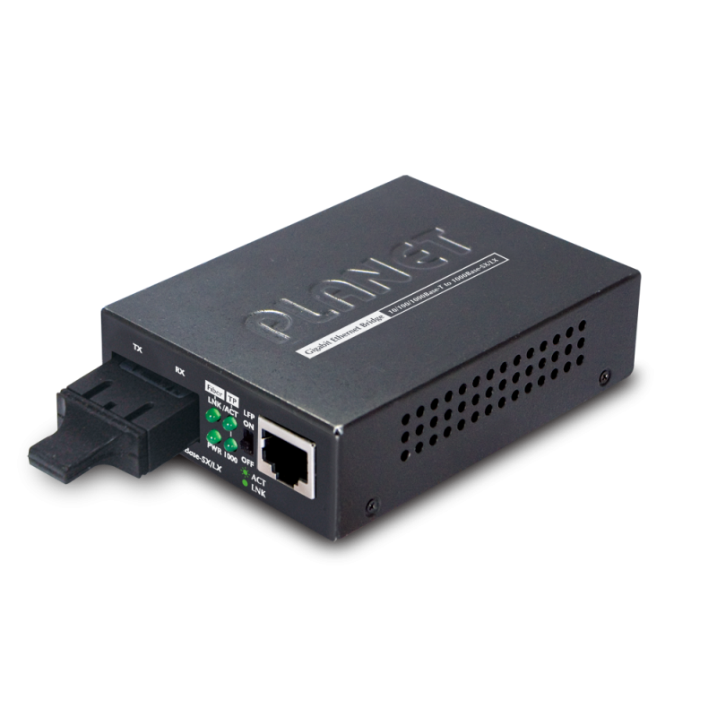 Planet 10/100/1000BASE-T to 1000BASE-LX Media Converter