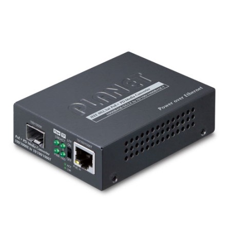 Planet PoE+ PD 10/100/1000BASE-T to 100/1000BASE-X SFP Media Converter