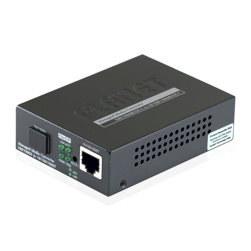 Planet 10/100/1000BASE-T till 100/1000BASE-X Managed Media Converter